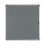 Bi-Office Enclore Display Case Grey Felt Acrylic Aluminium Frame 12xA4 VT660103150 BQ52315