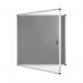 Bi-Office Enclore Display Case Grey Felt Acrylic Aluminium Frame 12xA4 VT660103150 BQ52315