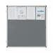 Bi-Office Enclore Display Case Grey Felt Acrylic Aluminium Frame 12xA4 VT660103150 BQ52315