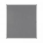 Bi-Office Enclore Display Case Grey Felt Acrylic Aluminium Frame 20xA4 VT740103150 BQ52403