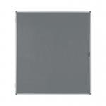 Bi-Office Enclore Display Case Grey Felt Acrylic Aluminium Frame 20xA4 VT740103150 BQ52403