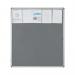 Bi-Office Enclore Display Case Grey Felt Acrylic Aluminium Frame 20xA4 VT740103150 BQ52403
