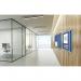 Bi-Office Enclore Felt Indoor Lockable Glazed Case 1160x981x35mm Blue VT640107150 BQ52471