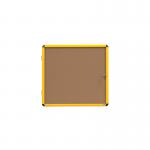 Bi-Office Ultrabrite Cork Display Case Acrylic Yellow Aluminium Frame 9xA4 VT6301611511 BQ52488