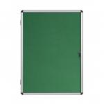 Bi-Office Enclore Display Case Green Felt Acrylic Aluminium Frame 9xA4 VT630102150 BQ52500