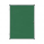 Bi-Office Enclore Display Case Green Felt Acrylic Aluminium Frame 9xA4 VT630102150 BQ52500