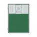 Bi-Office Enclore Display Case Green Felt Acrylic Aluminium Frame 9xA4 VT630102150 BQ52500