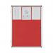 Bi-Office Enclore Display Case Red Felt Acrylic Aluminium Frame 40xA4 VT750105150 BQ52501