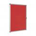 Bi-Office Enclore Display Case Red Felt Acrylic Aluminium Frame 15xA4 VT640105150 BQ52550