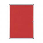 Bi-Office Enclore Display Case Red Felt Acrylic Aluminium Frame 15xA4 VT640105150 BQ52550