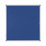 Bi-Office Enclore Display Case Blue Felt Acrylic Aluminium Frame 12xA4 VT660107150 BQ52600