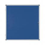 Bi-Office Enclore Display Case Blue Felt Acrylic Aluminium Frame 12xA4 VT660107150 BQ52600