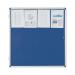 Bi-Office Enclore Display Case Blue Felt Acrylic Aluminium Frame 12xA4 VT660107150 BQ52600