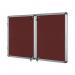 Bi-Office Enclore Display Case Burgundy Felt Acrylic Aluminium Frame 40xA4 VT750106150 BQ52605