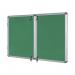 Bi-Office Enclore Display Case Green Felt Acrylic Aluminium Frame 32xA4 VT770102150 BQ52701