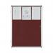 Bi-Office Enclore Display Case Burgundy Felt Acrylic Aluminium Frame 32xA4 VT770106150 BQ52706