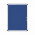 Bi-Office Enclore Display Case Blue Felt Acrylic Aluminium Frame 4xA4 VT610107150 BQ52710