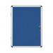 Bi-Office Enclore Display Case Blue Felt Acrylic Aluminium Frame 4xA4 VT610107150 BQ52710