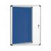 Bi-Office Enclore Display Case Blue Felt Acrylic Aluminium Frame 4xA4 VT610107150 BQ52710