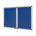 Bi-Office Enclore Display Case Blue Felt Acrylic Aluminium Frame 40xA4 VT750107150 BQ52750