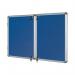 Bi-Office Enclore Display Case Blue Felt Acrylic Aluminium Frame 40xA4 VT750107150 BQ52750