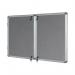 Bi-Office Enclore Display Case Grey Felt Acrylic Aluminium Frame 40xA4 VT750103150 BQ52751