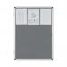 Bi-Office Enclore Display Case Grey Felt Acrylic Aluminium Frame 40xA4 VT750103150 BQ52751