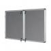 Bi-Office Enclore Display Case Grey Felt Acrylic Aluminium Frame 32xA4 VT770103150 BQ52771