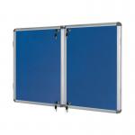 Bi-Office Enclore Felt Indoor Lockable Glazed Case 1230x1830x35mm Blue VT770107150 BQ52777