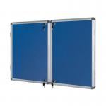 Bi-Office Enclore Felt Indoor Lockable Glazed Case 1230x1830x35mm Blue VT770107150 BQ52777