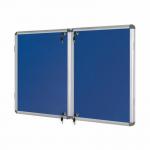 Bi-Office Enclore Felt Indoor Lockable Glazed Case 1230x1830x35mm Blue VT770107150 BQ52777