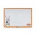 Earth Prime Magnetic Whiteboard 90x60cm Enamel Surf Oak MDF Frame CE06202318 BQ63113