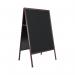 Bi-Office A Frame Chalk Board Cherry Frame 600x1200mm DKT30404052 BQ76052