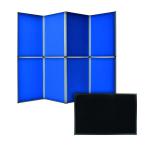 Bi-Office 6 Panel Display Kit Blue FOC Memo Board FB0736169 BQ831369