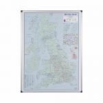 Bi-Office Maya Magnetic British Isles Sales + Marketing Map 120x90cm MAP0200602 BQ84602