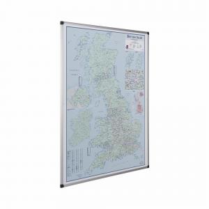 Bi-Office Maya Magnetic British Isles Sales  Marketing Map 120x90cm