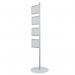 Bi-Office Snap Display Post Aluminium Structure A4 (Pack of 4) SUP3310 BQ86000
