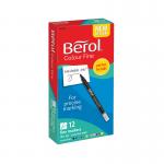 Berol Colour Fine Pen Water Based Ink Assorted (Pack of 12) S0672870 BR00006