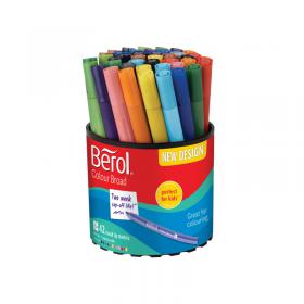 Berol Colourbroad Pen Water Based Ink Assorted (Pack of 42) CBT S0375970 BR30073