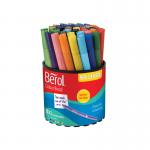 The picture shows a pack of 42 Berol Colouring Pens and Pencils, including the Berol Colour Broad Pen with water-based ink. The assorted colors provide a wide range of options for creating vibrant and colorful drawings.