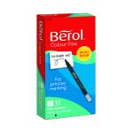 Berol Colour Fine Markers Black (Pack of 12) 2141503 BR41503