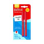 Berol Handwriting Pen Twin Blister Card Blue (Pack of 12) S0672920 BR67292