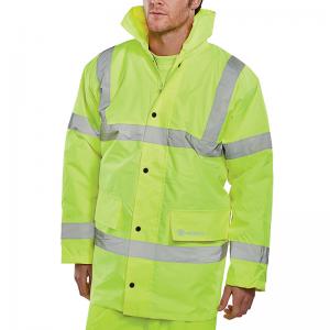 Beeswift Constructor Hi Vis Jacket Saturn Yellow 2XL CTJENGSY2XL