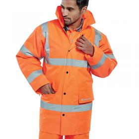 Beeswift Constructor High Visibility Jacket Orange 4XL BRG10004