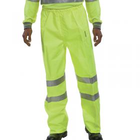 Beeswift Birkdale High Visibility Breathable Trousers Saturn Yellow XL BITSYXL BRG12625