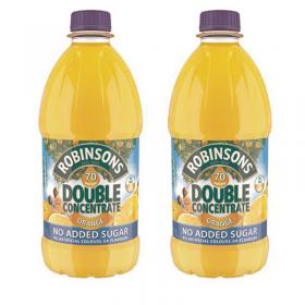 Robinsons Double Concentrate Orange Squash No Added Sugar 1.75 Litre (Pack of 2) 402046 BRT14654