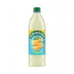 A refreshingly bright photo of Robinsons Soft Drinks Lemon Squash, with a 1 litre bottle and no added sugar. The drink is a vibrant yellow color and has the Robinsons logo prominently displayed in white letters. The background showcases a sunny and outdoor setting, perfect for a summertime drink.
