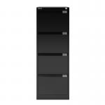 Bisley Premium Filer - 4 Drawer Foolscap Filing Cabinet in Black 1643-av1