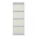 Bisley Premium Filer - 4 Drawer Foolscap Filing Cabinet in Goose Grey 1643-av4