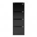 Bisley Premium Filer - 4 Drawer Foolscap Filing Cabinet in Black 1643-av1